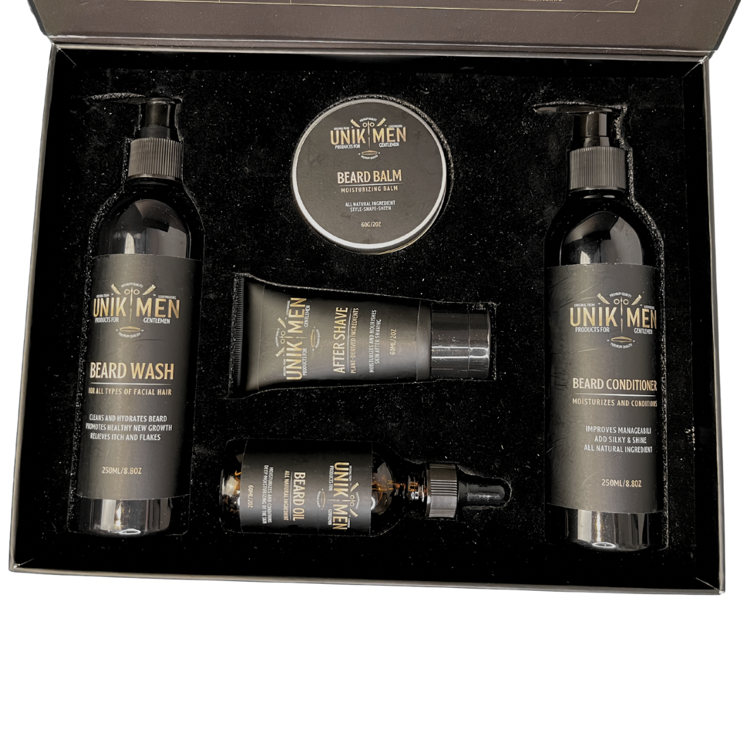 UNIK MEN BEARD KIT - SOLUÇÃO COMPLETA DE CUIDADO COM BARBA