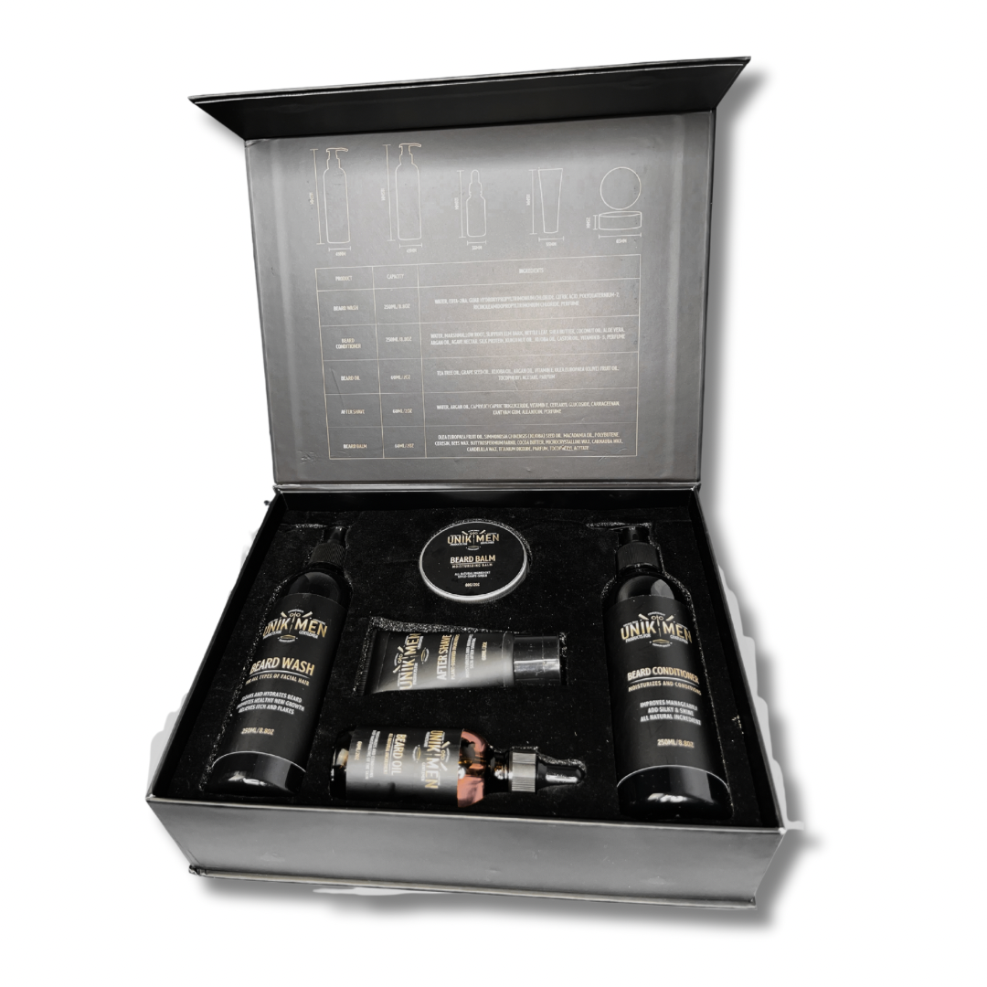 UNIK MEN BEARD KIT - COMPLETE BEARD GROOMING SOLUTION