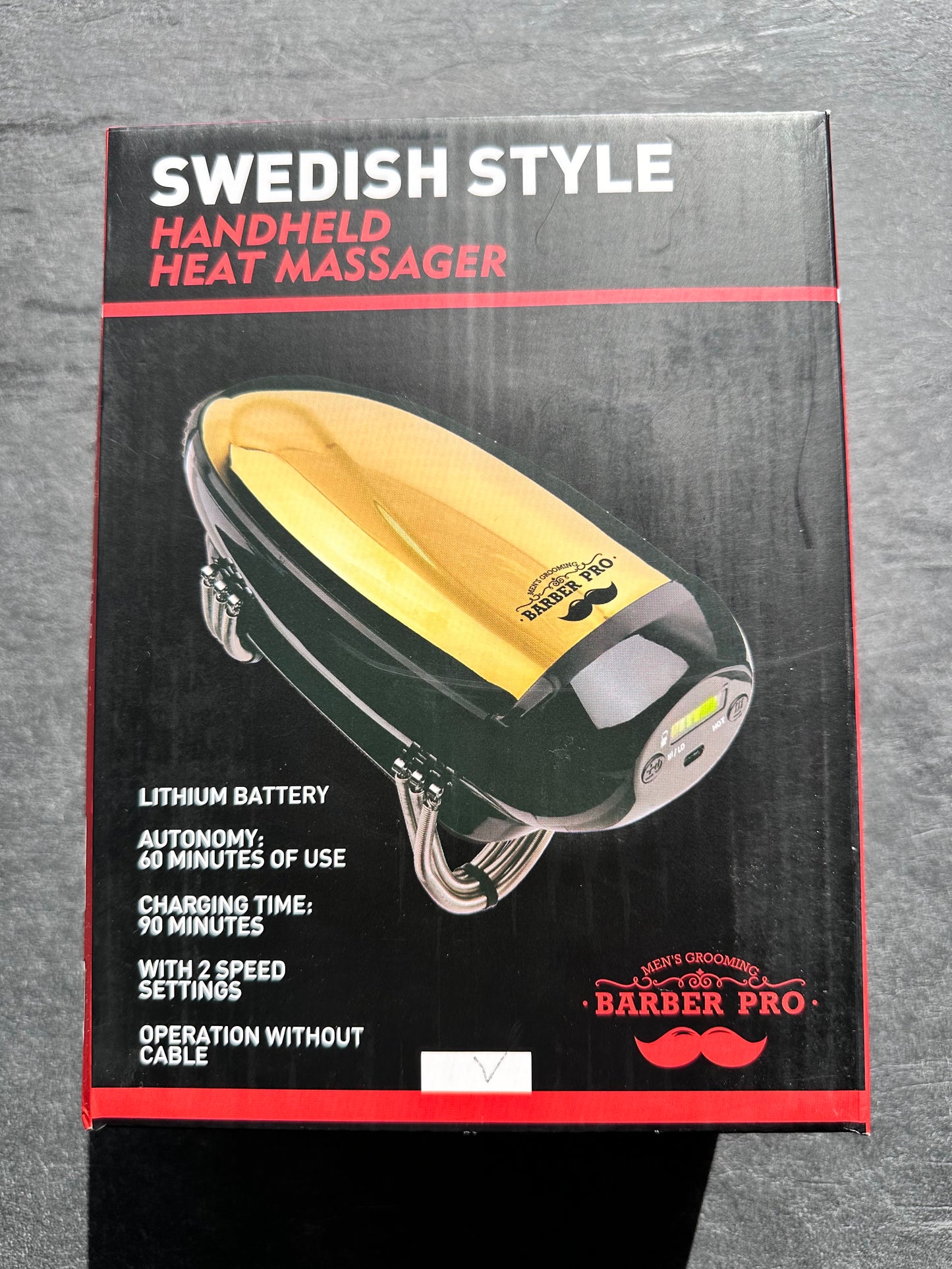 SWEDISH STYLE HANDHELD HEAT MASSAGER - POWERFUL AND EFFICIENT RELIEF